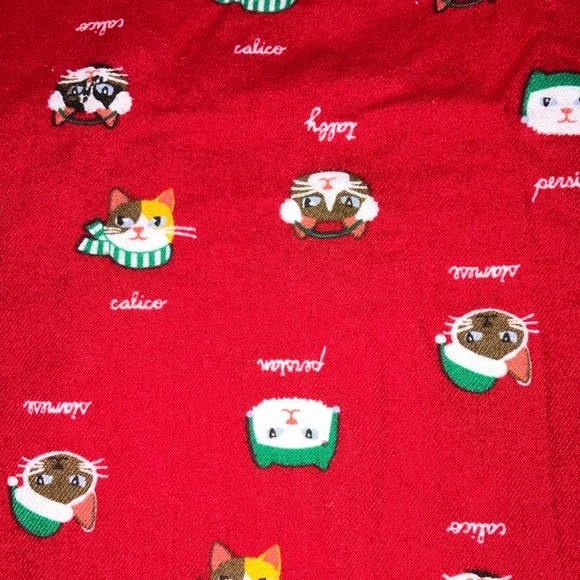 Lands' End festive cats women's XS (size 2-4) Pajama Top / Playful cats - Picture 9 of 16